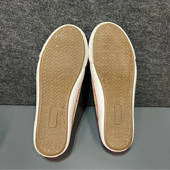 Coach Barrett Signature Brown Canvas Sneakers Women’s Size 8.5 - Picture 12 of 14